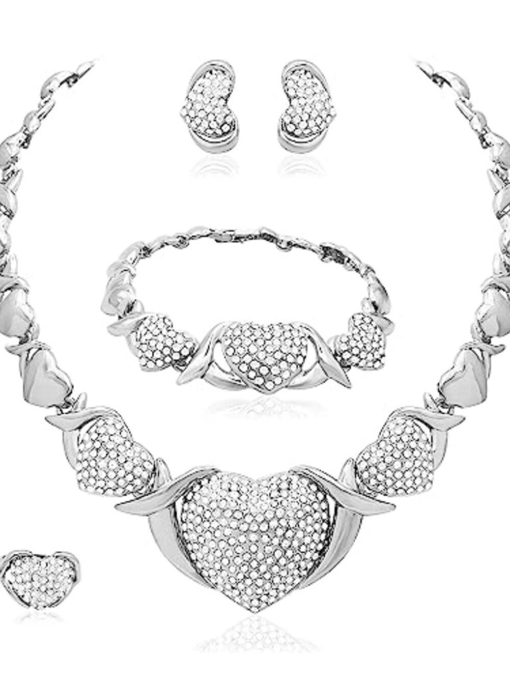 BRAND NEW Silver Bridal Jewelry Set